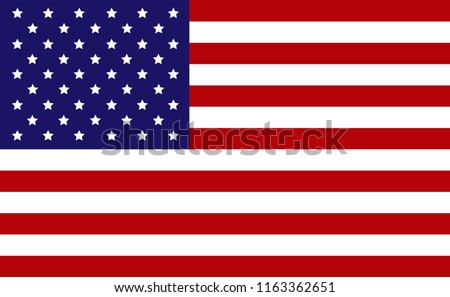 Icon vector of the United States of America flag or USA flag by Illustrator