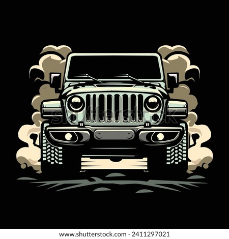jeep on the smokey, design for t shirt