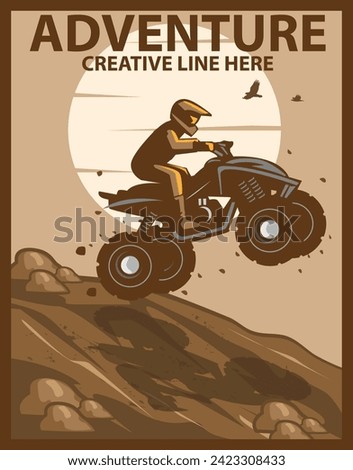 jumping atv sport, an illustration of sport