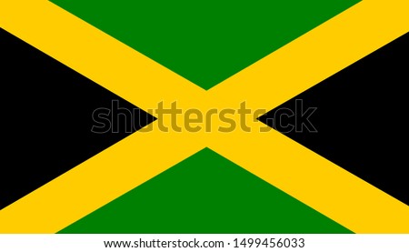 The national flag of jamaica. 