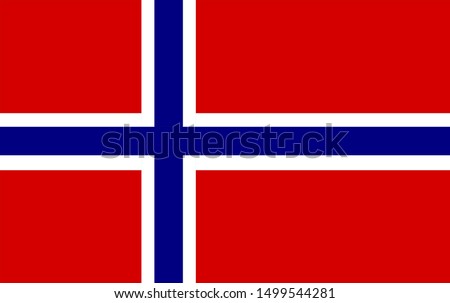 flag of norway. proportion 3:5