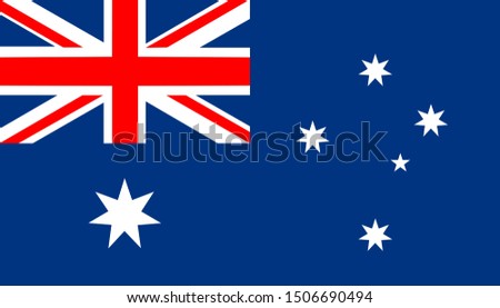 The national flag of australia.