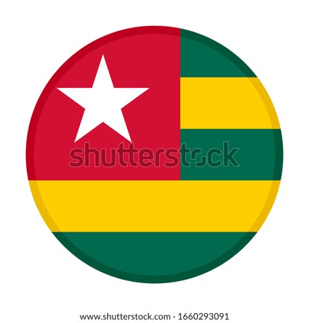 Togo Flag Vector Round Icon