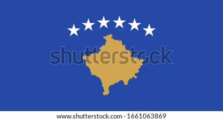 flag of kosovo. vector background