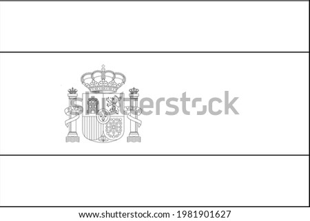 outline of spain flag. vector illustration
