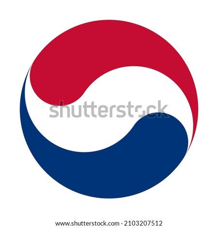 south korea logo symbol design. vector illustration isolated on white background