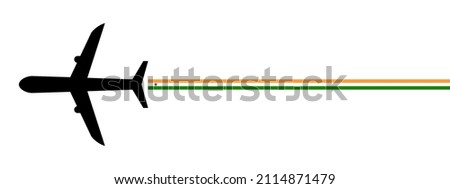 india plane icon vector illustration. isolated on white background