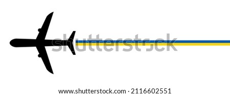 ukraine plane icon vector illustration. isolated on white background
