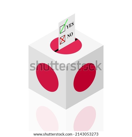 japan ballot box. vector illustration