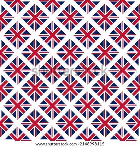 uk flag ceramic tile pattern. abstract background. vector illustration