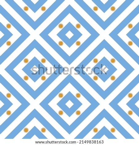 argentina flag ceramic tile pattern. abstract background. vector illustration