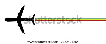 ethiopia plane icon vector illustration. isolated on white background