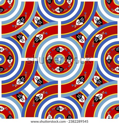 swaziland flag pattern. africa background. vector illustration