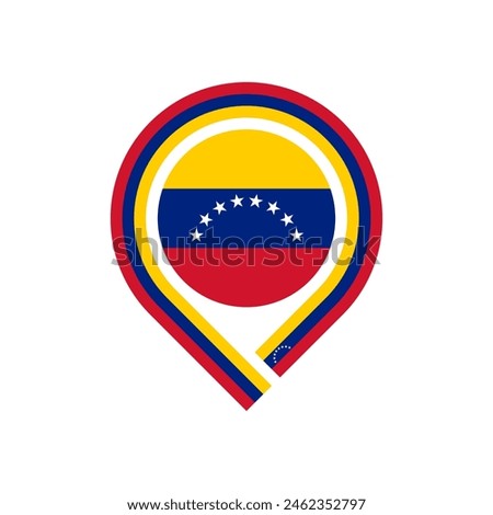 map pin icon of venezuela flag. vector illustration isolated on white background