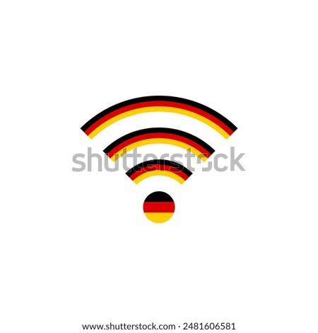 germany flag wifi icon. vector illustration isolated on white background