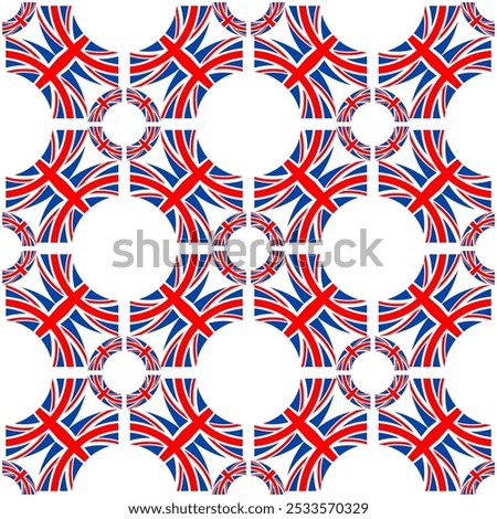 union jack flag pattern. mandala background. vector illustration