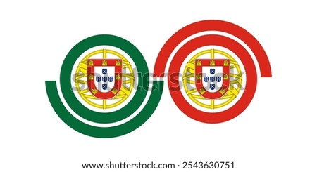 portugal logo design. vector illustration isolated on white background