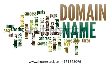 Domain Name in word collage