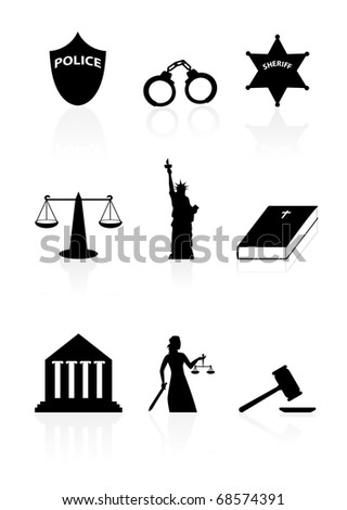 Justice icon set