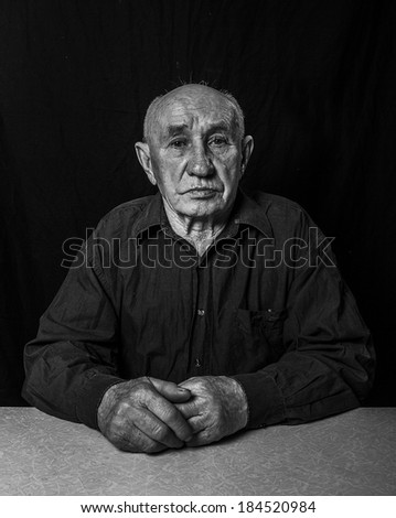 Artistic portrait of an old man