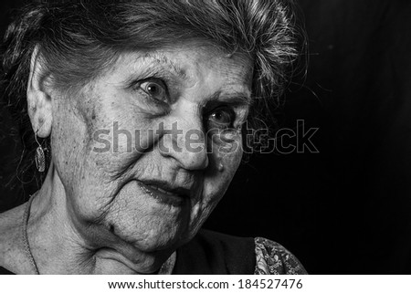 view of an old woman