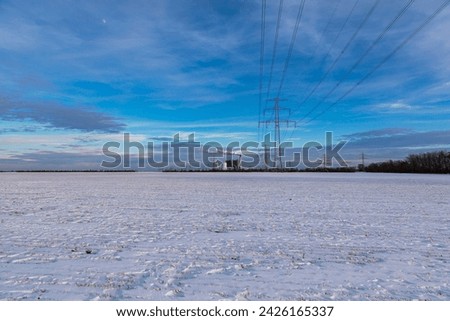 Similar – Foto Bild Strommasten in Winterlandschaft