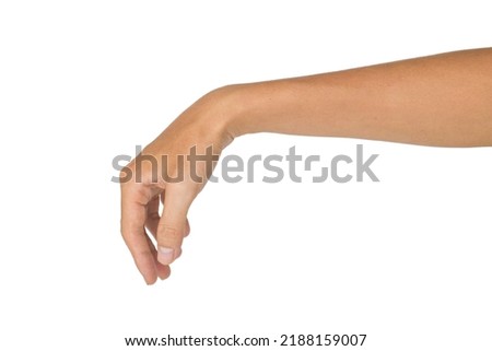 Similar – Foto Bild Männlicher Hand und Oberkörper vor blauem Himmel