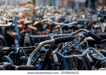 Similar – Image, Stock Photo bicycle handlebar, bike mode of transport