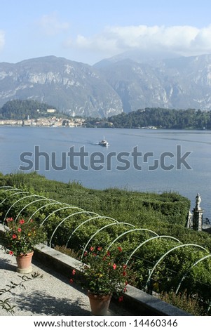 Famous Italian lake Como: Village on lake