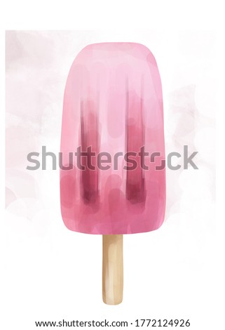 Sweet and Cold Summer Popsicle Illustration Imagine de stoc © 