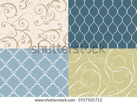 Vintage elegant simple pattern set ストックフォト © 