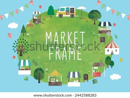 Market frame in the park