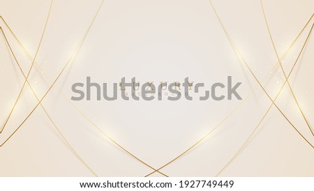 Luxury light yellow pastel abstract background combine with golden lines element, Illustration from vector about modern template deluxe design. ストックフォト © 