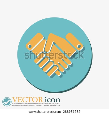 shaking hands icon, handshake. business and finance symbol