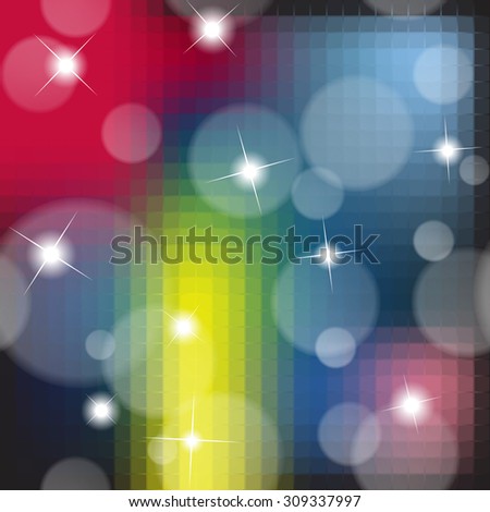 Abstract blur bokeh mosaic bright color background