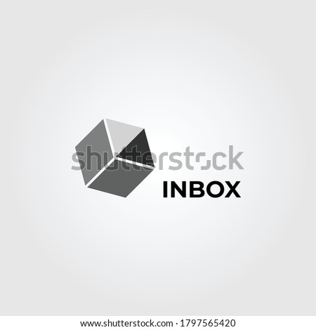 Inbox logo design vector for multiple use