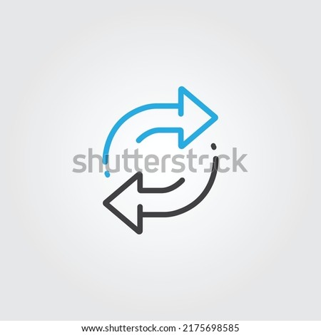 Exchange icon in trendy flat style. Reverse symbol for your web site design, logo, app, UI Vector EPS 10.