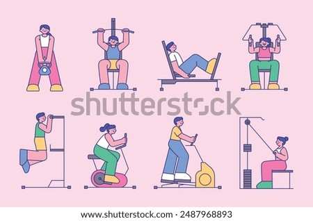 Similar – Image, Stock Photo Exercise machine Simple