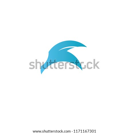 Courier Bird Blue Abstract Vector Logo HD Template