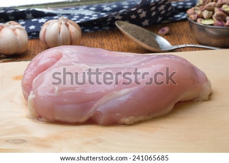 raw chicken breasts turkey selective soft focus toned photo