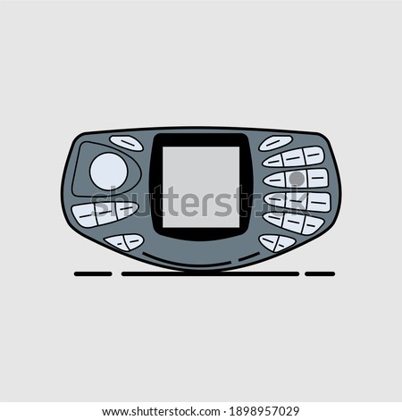 illustration of old Nokia mobile phone type N Gage QD