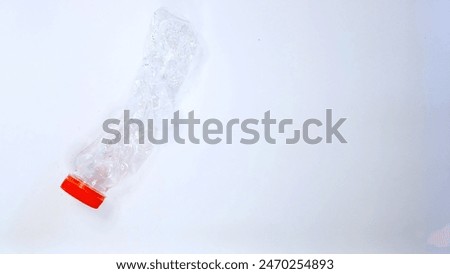 Similar – Image, Stock Photo Squashed empty plastic waste collected to recycling