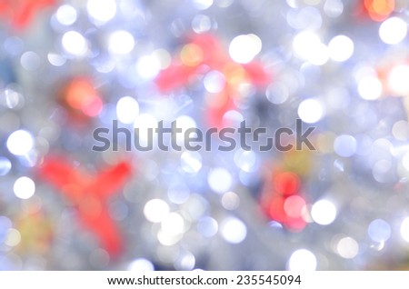 christmas silver and red bokeh background