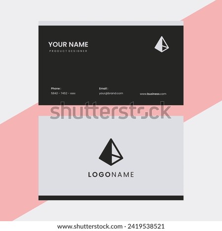 Minimalist black and white business card with a modern look