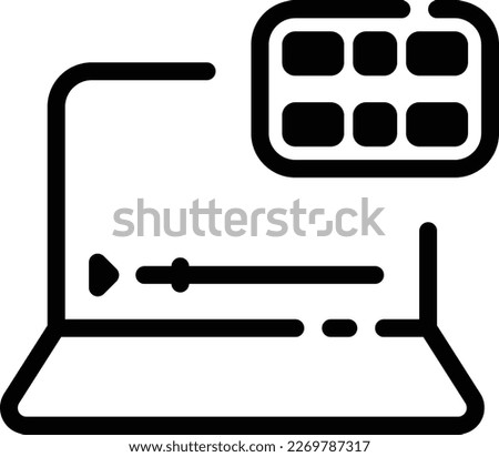 Movie Streaming Icon Vector: An icon vector that represents movie streaming often features a film strip, a TV screen, or a play button symbol. This icon is commonly used to indicate streaming video 