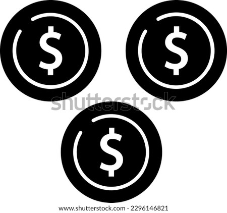 The Dollar Coin icon is a symbol of money, wealth, and financial value, commonly used in financial or investment-related apps and websites