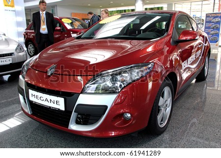 KIEV - SEPTEMBER 10: Red Renault Megane at Yearly automotive-show \