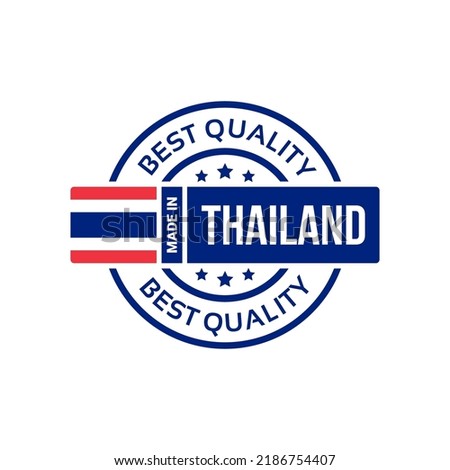 made in thailand badge icon stamp logo with flag. vector illustration