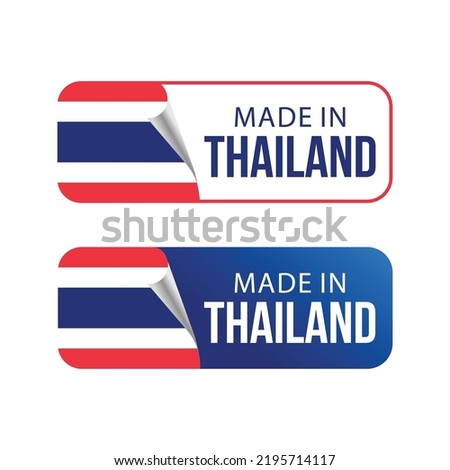Made in Thailand tag label. sticker, eps, logo, icon for business product. vector illustration 