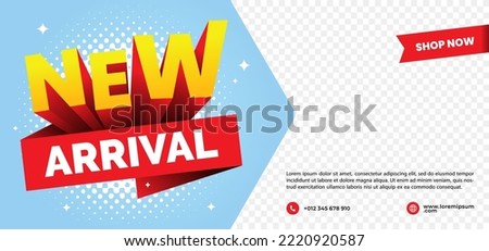 New Arrival banner template. for social media, poster, background, abstract, layout, promotion, web, brochure, advertising. Vector Illustration